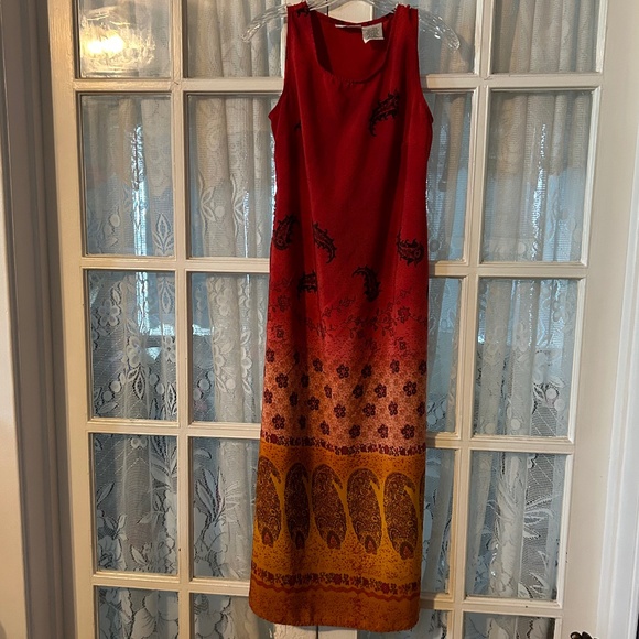 Kathy Lee Collection Women’s Sleeveless Fiery Y2K Dress Missy Medium - Picture 1 of 4